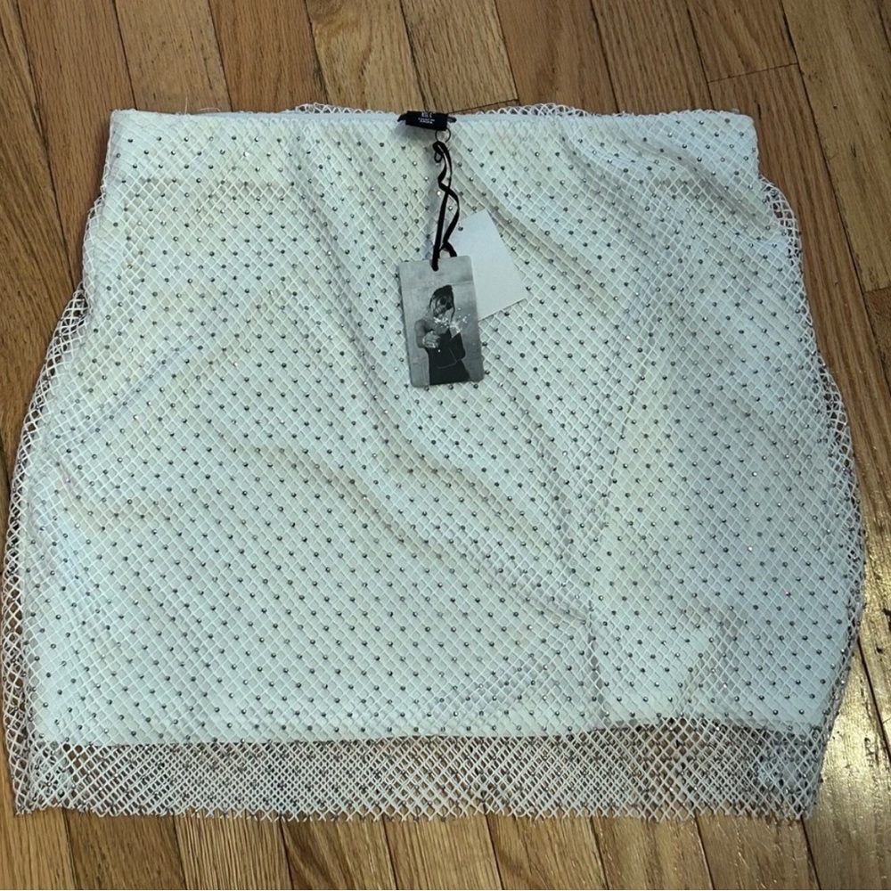 Sincerely Jules Silver Bubble Mini Skirt Casual